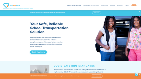 HopSkipDrive safe youth transportation solution